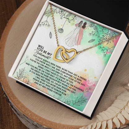 Interlocked Necklace For Bridesmaid Interlocking Hearts Necklace
