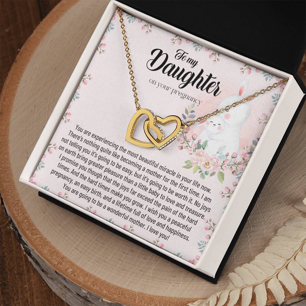 Pregnancy Gift For Daughter Baby Shower Gift Mom To Be Gift Expecting Mom Gift Pregnant Daughter Gift From Mom First Time Mother To Be Interlocking Hearts Necklace