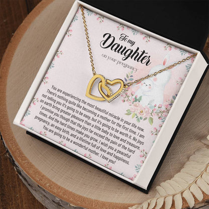 Pregnancy Gift For Daughter Baby Shower Gift Mom To Be Gift Expecting Mom Gift Pregnant Daughter Gift From Mom First Time Mother To Be Interlocking Hearts Necklace