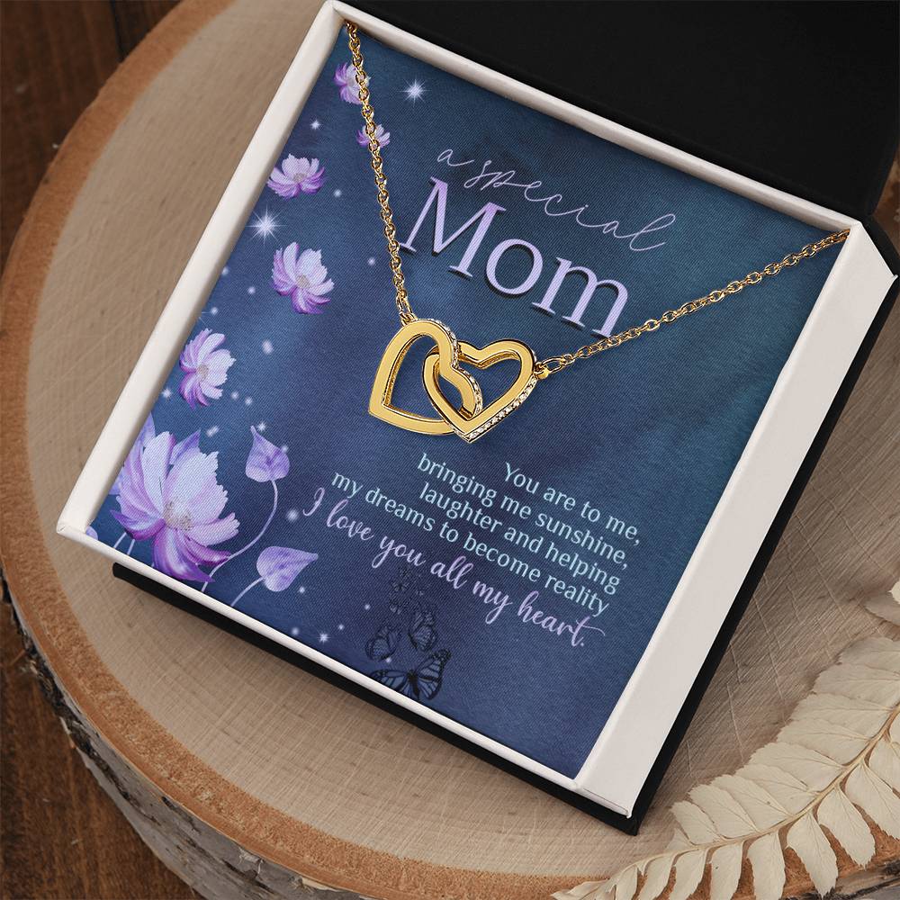 Special Mom Necklace Gift Interlocking Hearts Necklace