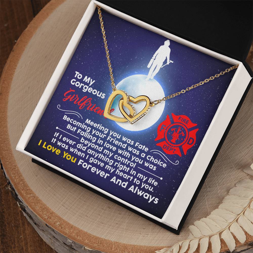 Firefighter'S Girlfriend - Interlocking Heart Necklace Interlocking Hearts Necklace