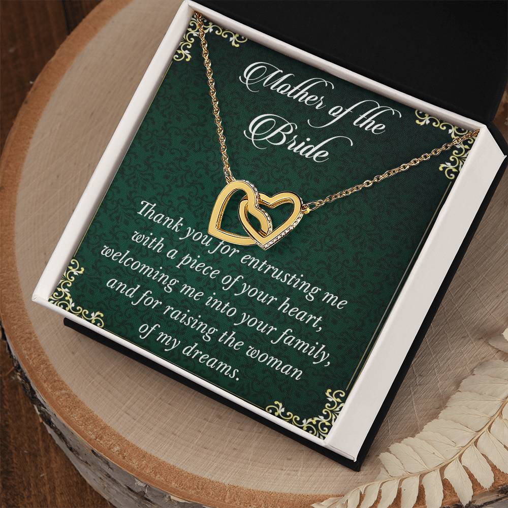 Mother Of The Bride Gift Personalized Mother Of The Bride Wedding Gift Mom Wedding Gift Mother Of The Bride Necklace Interlocking Hearts Interlocking Hearts Necklace