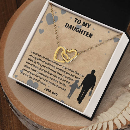 To My Daughter ?? Interlocking Hearts Necklace