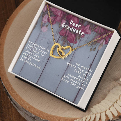 Graduation Interlocking Hearts Soft Primrose Necklace Interlocking Hearts Necklace