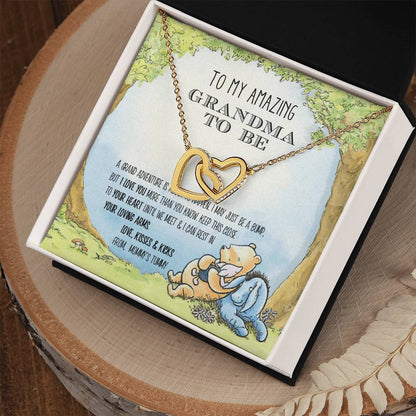 Grandma - A Grand Adventure Is About To Happen Interlocking Hearts Necklace