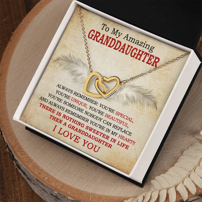 Luxury Gift For Granddaughter Interlocking Hearts Necklace