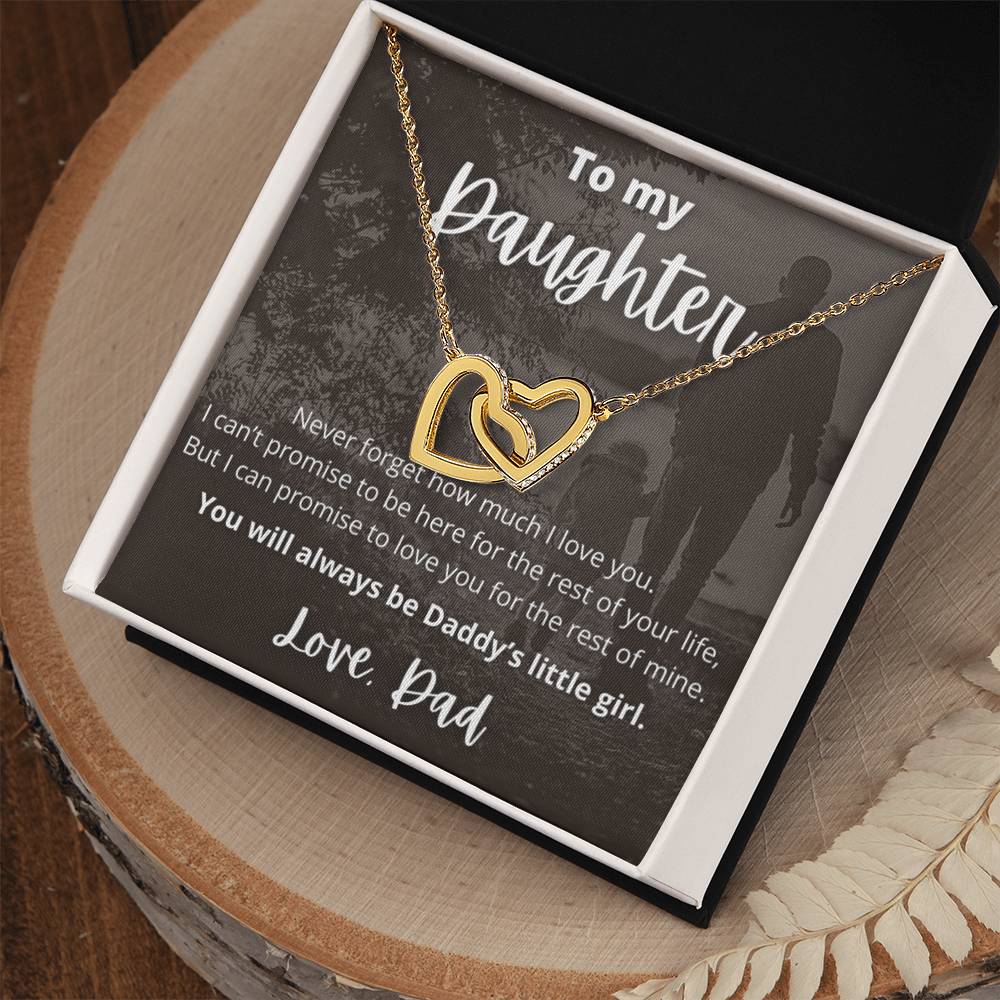 Interlocking Hearts Necklace - Daughter Gift
