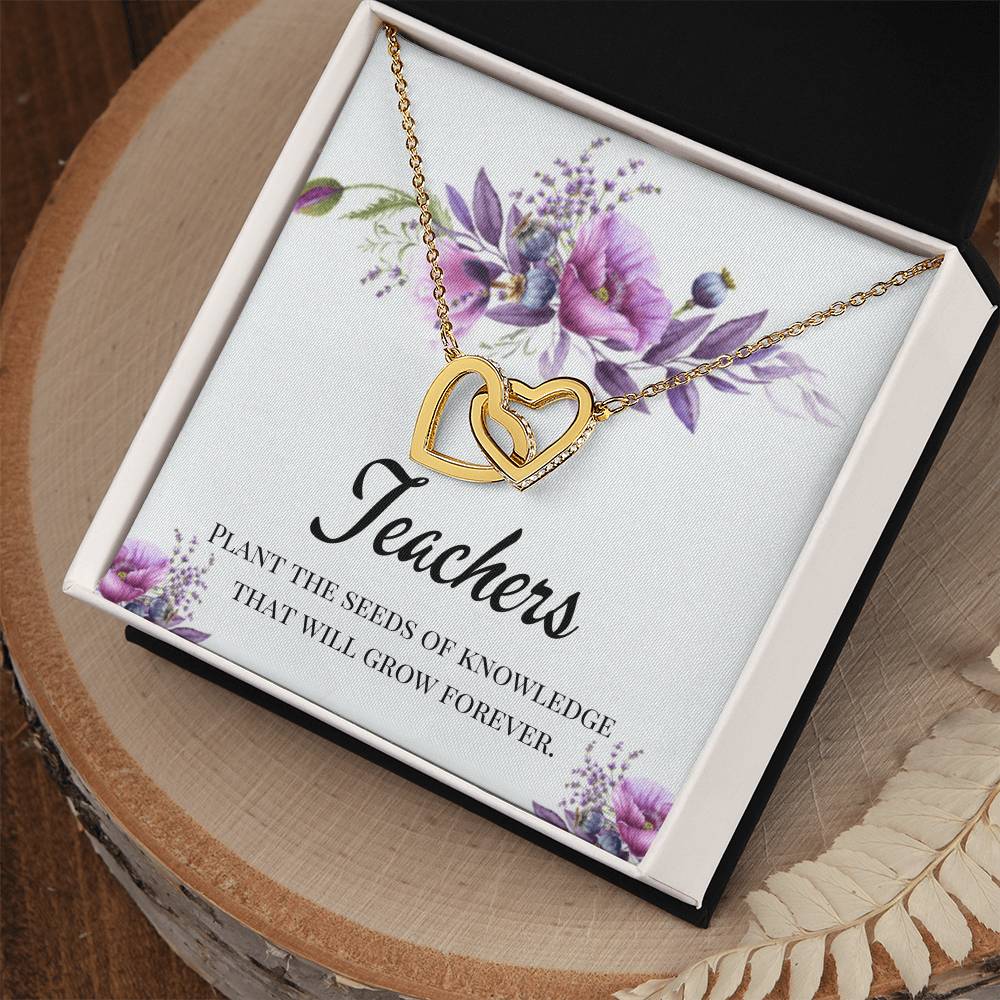 Best Gifts Forteachers From Students Interlocking Hearts Necklace