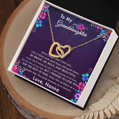 Interlocking Heart Necklace Gift For Granddaughter Interlocking Hearts Necklace