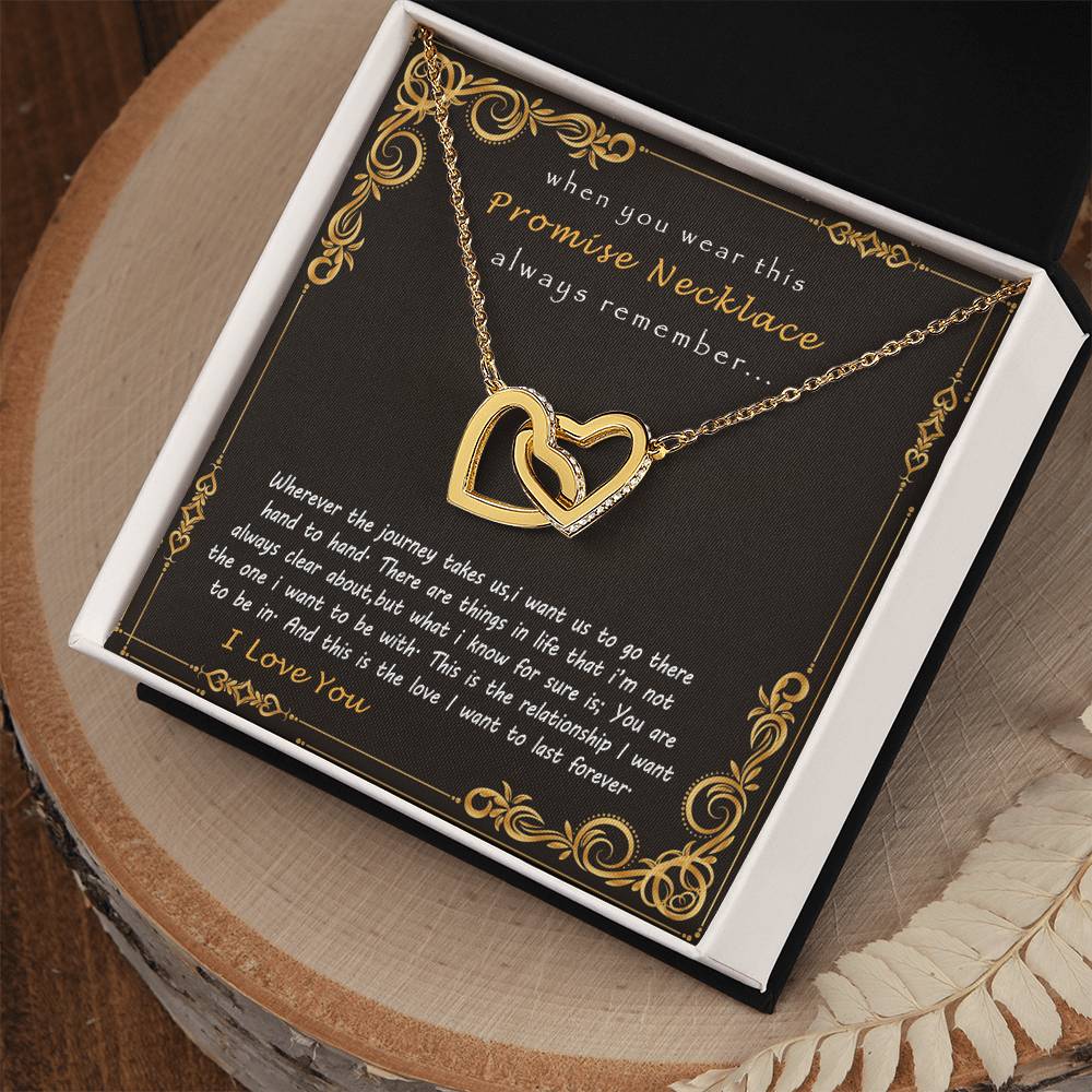 Promise Necklace Interlocking Heart Necklace Interlocking Hearts Necklace