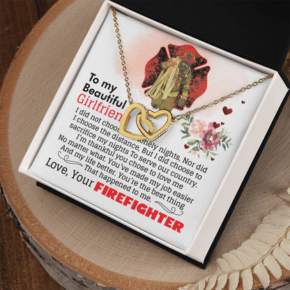 Firefighter'S Girlfriend - Interlocking Heart Necklace Interlocking Hearts Necklace