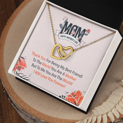 The Perfect Mother'S Day Gift. Interlocking Hearts Necklace