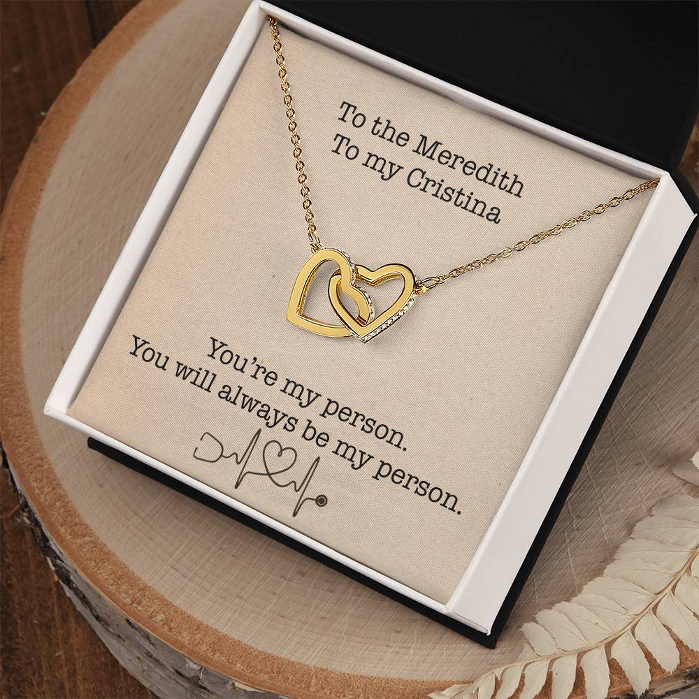 Grey'S Anatomy - You'Re My Person Interlocking Necklace Interlocking Hearts Necklace