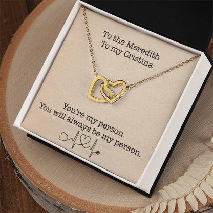 Grey'S Anatomy - You'Re My Person Interlocking Necklace Interlocking Hearts Necklace