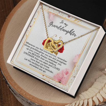 To My Granddaughter Necklaces Interlocking Hearts Necklace