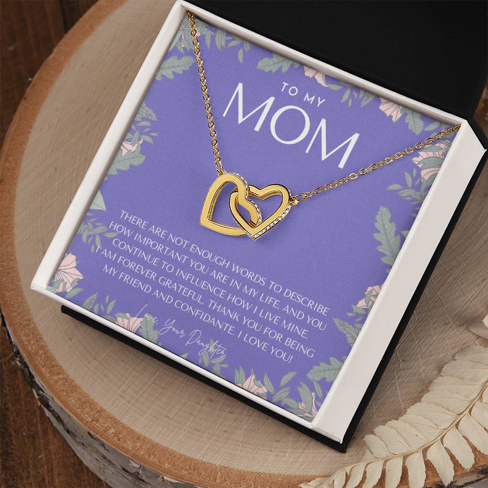 To My Mom Necklace Mom Gift Mother’S Day Gift Birthday Gift For Mom Gift From Daughter For Mom Necklace For Mom Gift For Mom Interlocking Hearts Necklace