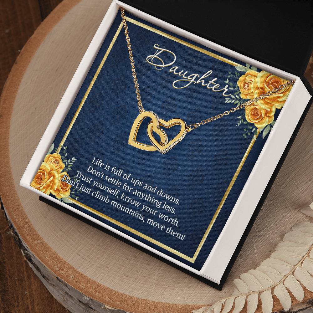 Necklace For Daughter From Mom Dad Daughter Birthday Necklace Interlocking Hearts Daughter Jewelry Giftpersonalized Necklace For Daughter Interlocking Hearts Necklace
