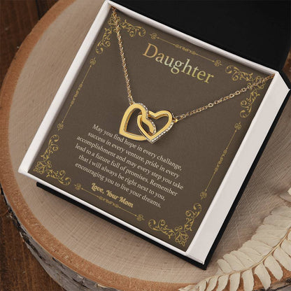 Graduation Gift For Your Daughter Gorgeous Love Knot Necklace. Interlocking Hearts Necklace