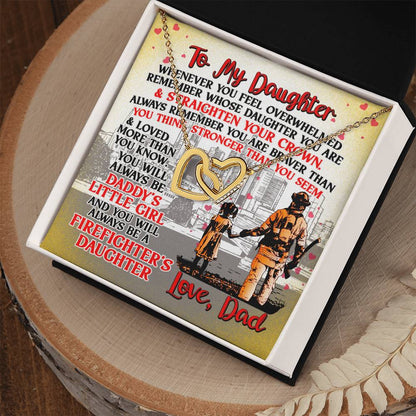 Firefighter'S Daughter - Interlocking Heart Necklace Interlocking Hearts Necklace