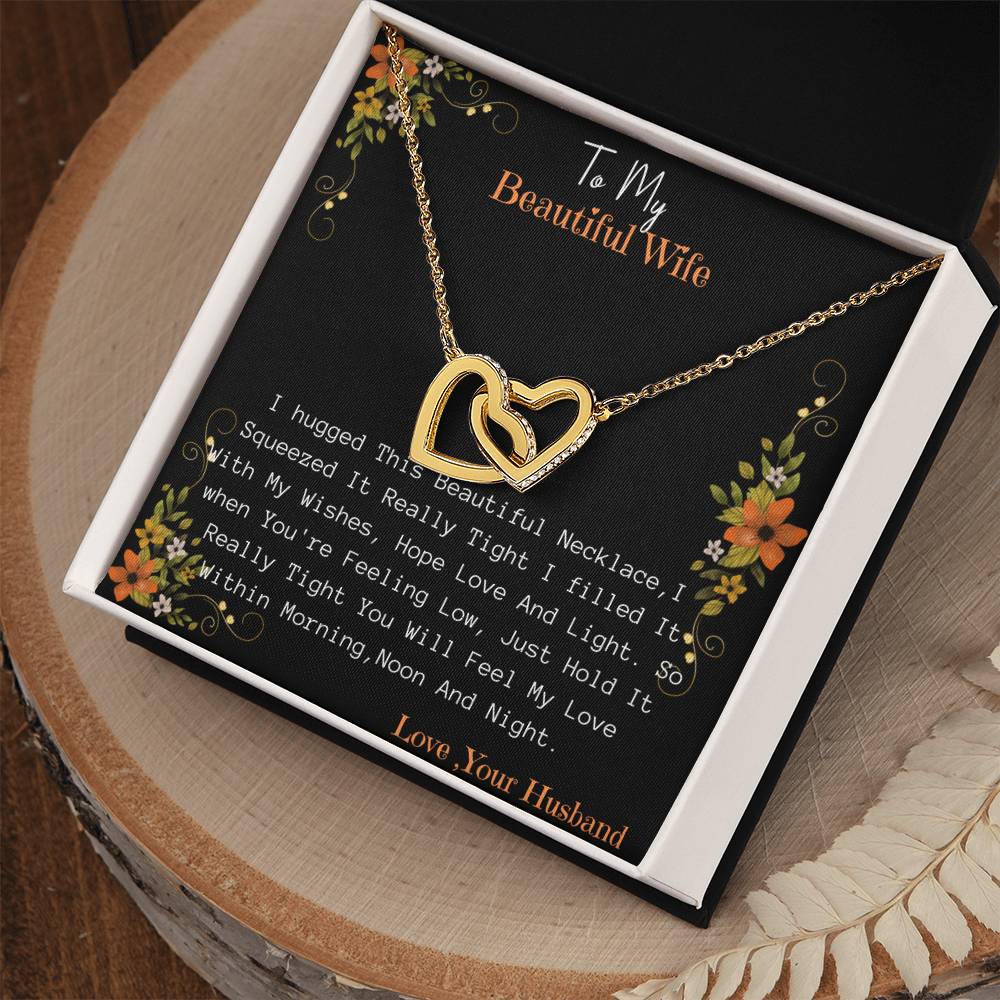NE93E7~1 Interlocking Hearts Necklace