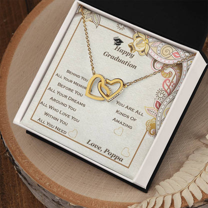 Interlocking Heart Necklace For Granddaughter Graduation Perfect Gift Interlocking Hearts Necklace