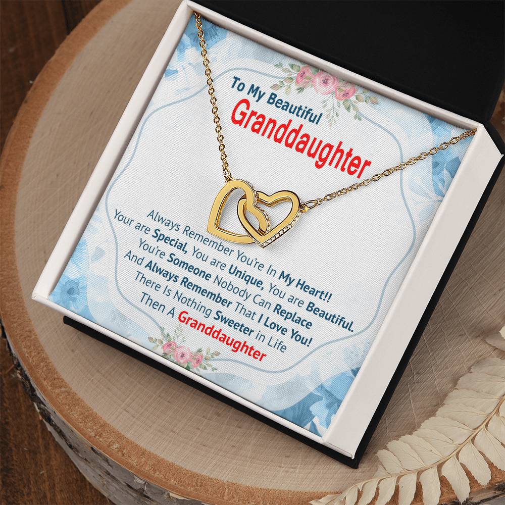 Perfect Gift For Granddaughter Interlocking Hearts Necklace