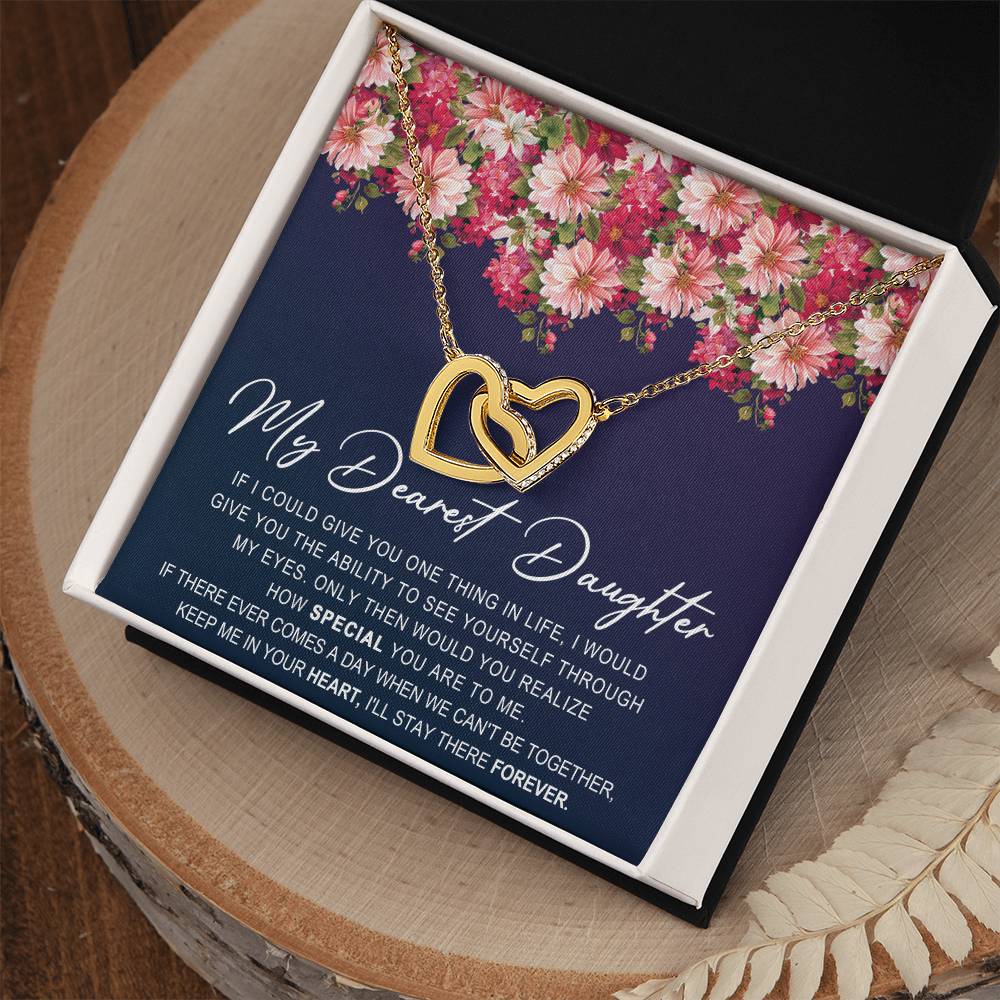 Surprise Gift For Daughter Interlocking Hearts Necklace
