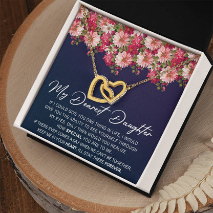 Surprise Gift For Daughter Interlocking Hearts Necklace