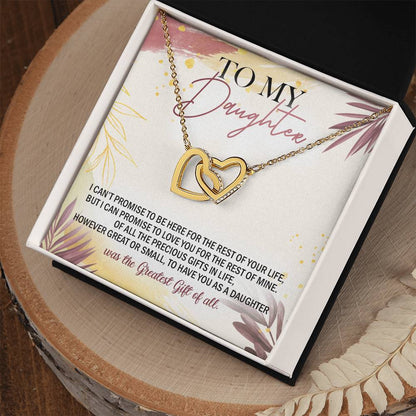 To My Daughter - Interlocking Hearts Necklace - D05