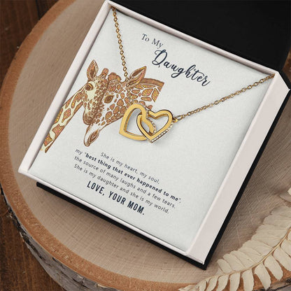 Gift For Daughter From Mom Daughter Mother Necklace Interlocking Hearts Necklace