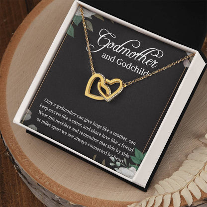 Godmother And Godchild Necklace Godmother & Goddaughter Giftgodmother And Godson Necklace Godmother Necklace Gift Godmother Necklace Box Interlocking Hearts Necklace