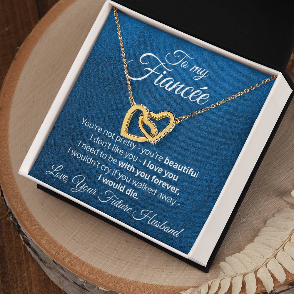 Linked Hearts Necklace Gift For Fiancee Interlocking Hearts Necklace