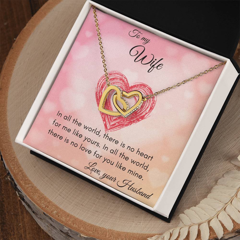 Gift For Wife In All The World Interlocking Hearts Necklace
