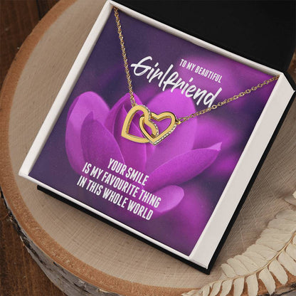 Interlocking Hearts - To My Beautiful Girlfriend Interlocking Hearts Necklace