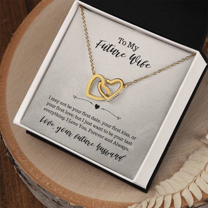 To My Future Wife Necklace Interlocking Hearts Necklace