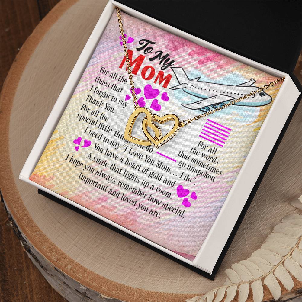 Pilot'S Mom - Interlocking Heart Necklace Interlocking Hearts Necklace