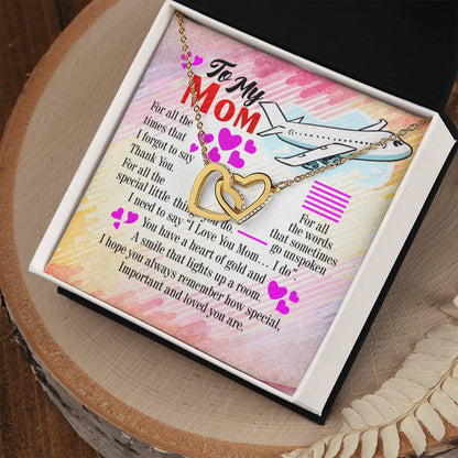 Pilot'S Mom - Interlocking Heart Necklace Interlocking Hearts Necklace