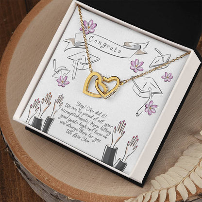 Graduation Gift For Senior 2021 Interlocked Hearts Necklace Interlocking Hearts Necklace