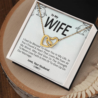 I Feel So Blessed To Have You In My Life - Interlocking Hearts Necklace