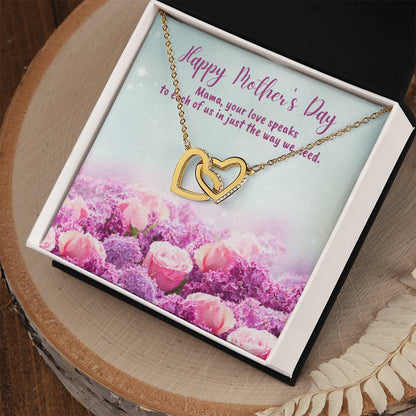 Mother'S Day Two Hearts Sp009 Interlocking Hearts Necklace