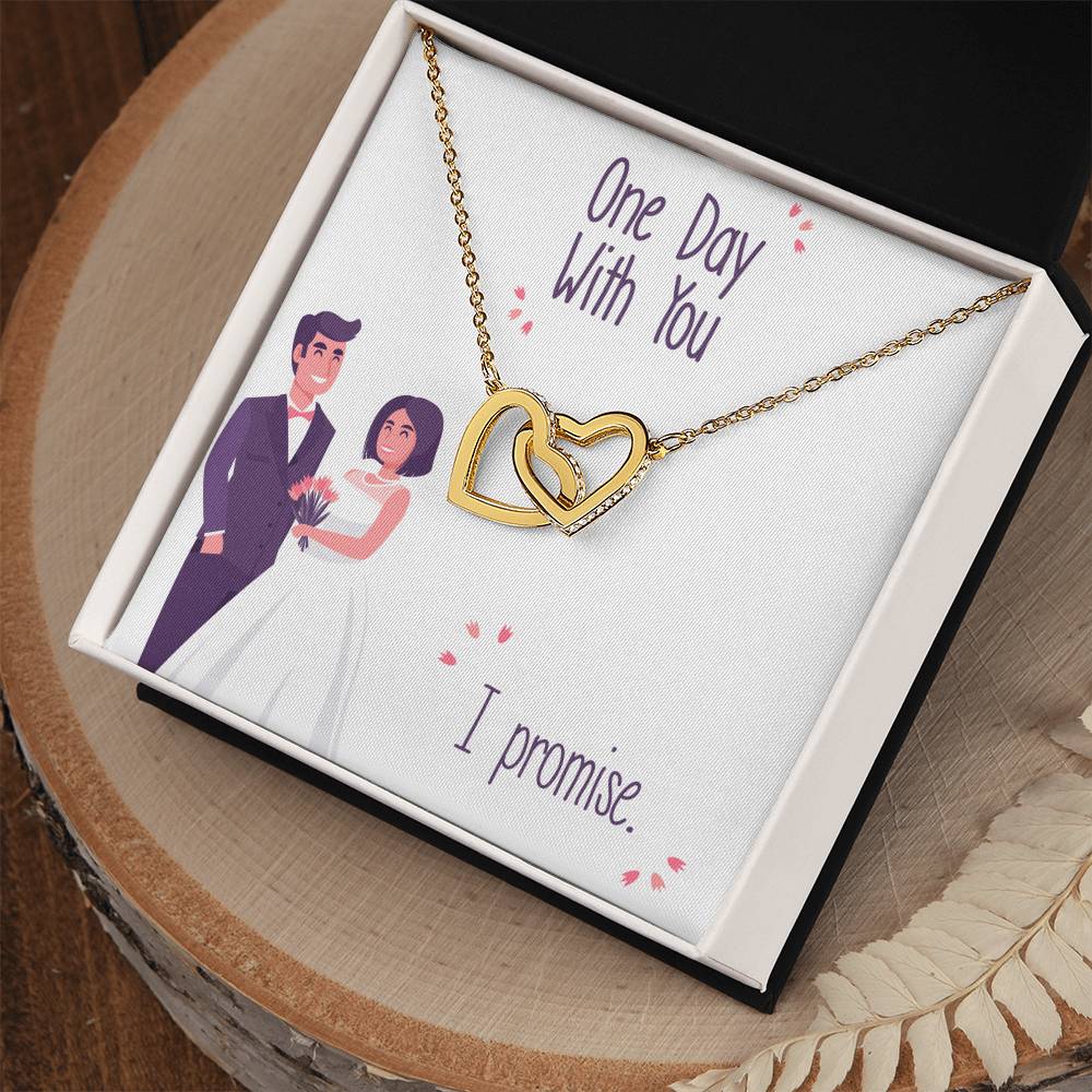 To My Future Wife - Interlocking Hearts Luxury Lovecube Interlocking Hearts Necklace