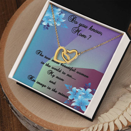Gift For Mother Interlocking Hearts Necklace