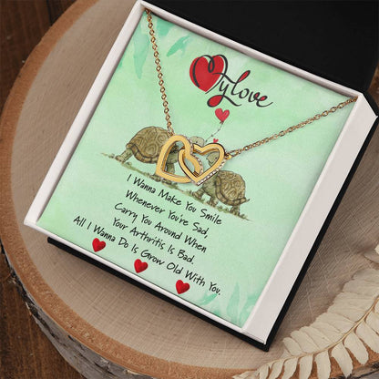 To My Love Gift For Her Valentines Gift Valentines Necklace Gift For Her I Love You Necklace Interlocking Hearts Necklace