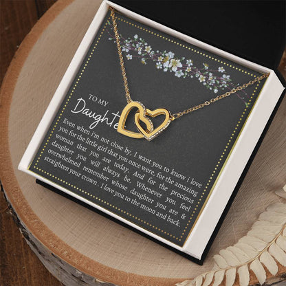 Gift For Daughter Interlocking Hearts Necklace