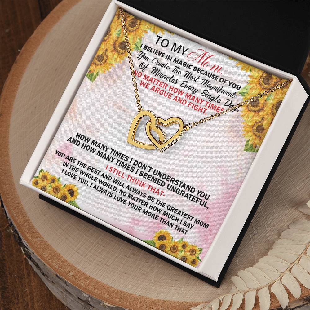 I Believe In Magic Interlocking Hearts Necklace