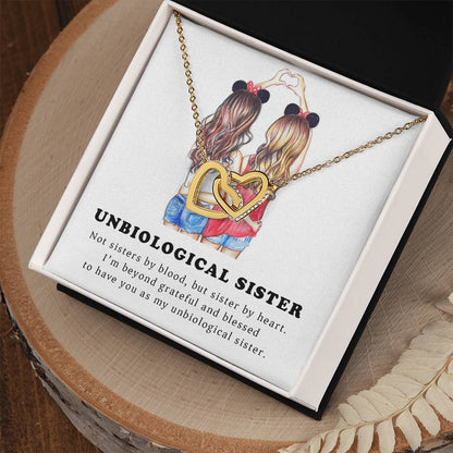 Unbiological Sister Interlocking Heart Necklace Interlocking Hearts Necklace