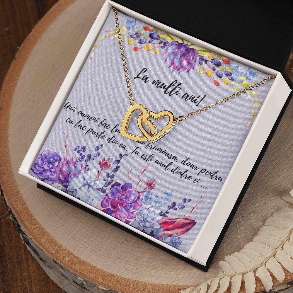 Unii Oameni Fac Lumea Mai Frumoas? Doar Pentru C? Fac Parte Din Ea! Interlocking Hearts Necklace