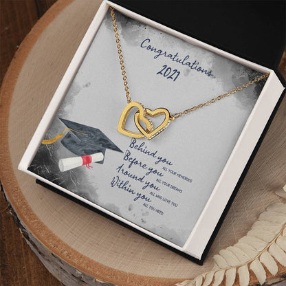 Graduation 2021 Necklace Interlocking Hearts Necklace