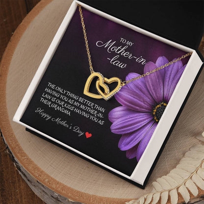 To My Mother-In-Law - The Only Thing Better - Necklace Interlocking Hearts Necklace