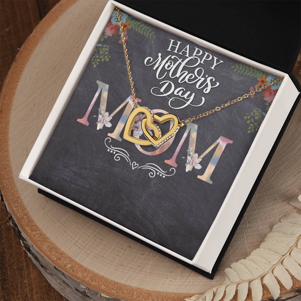 Happy Mother'S Day Mom - Interlocking Hearts Necklace